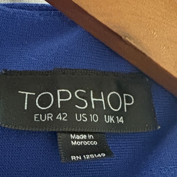 Topshop women’s Cobalt Blue Apparel, size 10, mini dress - Picture 2 of 7
